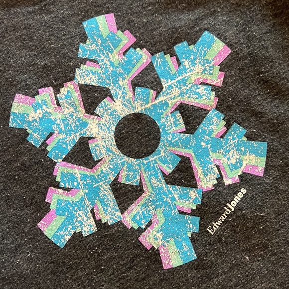 Ladies Size Small Gray Edward Jones Snowflake Hoodie - Picture 2 of 4